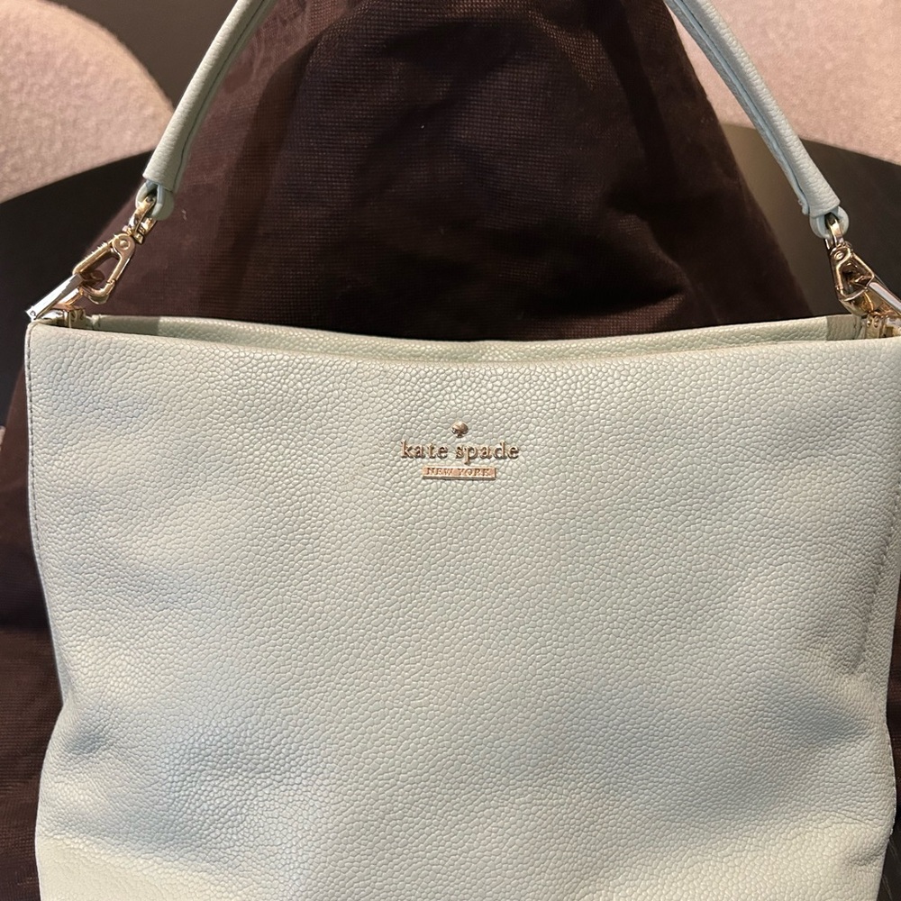 Kate Spade Light Blue Leather Shoulder Bag
